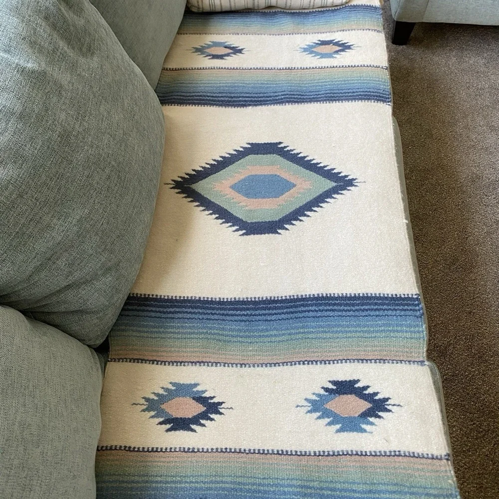 Handwoven Area Wool Rug 24x59